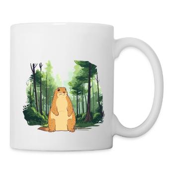 Starke Murmeltier-Naturlandschaft - Tasse - Weiß - Rechts