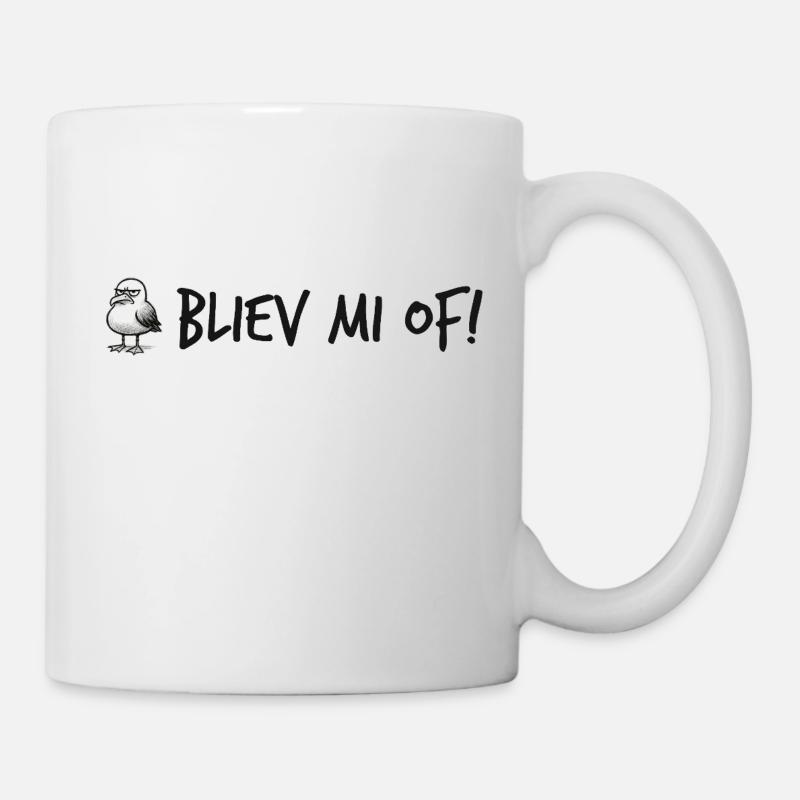 Genervte Möwe – Bliev mi of! - Tasse - Weiß
