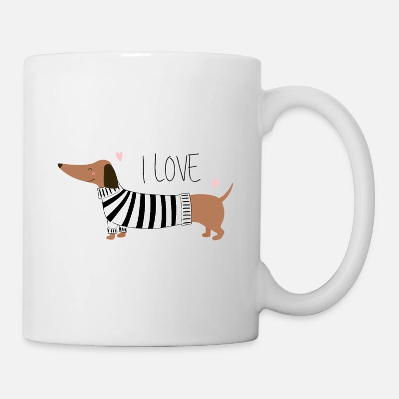 I love Dackel - Tasse - Weiß