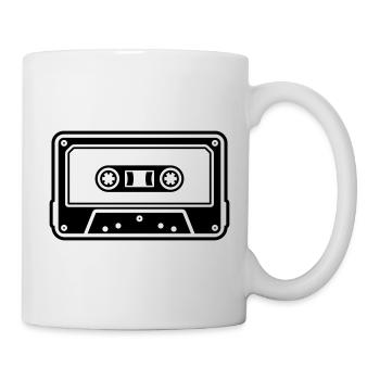 Kassette Retro Vintage Mixtape Symbol Logo - Tasse - Weiß - Rechts