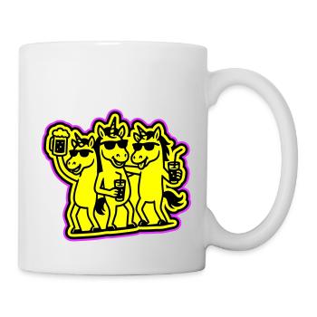 Einhorn Team Party - Tasse - Weiß - Rechts