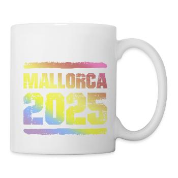 Mallorca 2025 Bunt - Tasse - Weiß - Rechts