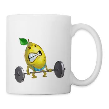 Chemise de sport drôle avec citron de fitness - Mug blanc - blanc - Droite