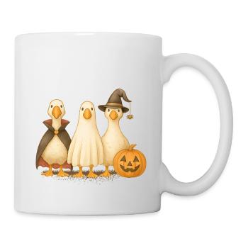 Halloween Geese Costume Design with Pumpkin - Mug - white - Right