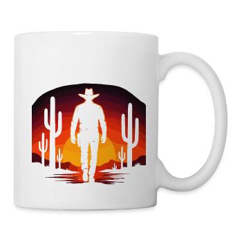 Desert Cowboy - Sunset Western - Mug - white - Right