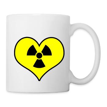 Liebe Strahlung - Tasse - Weiß - Rechts