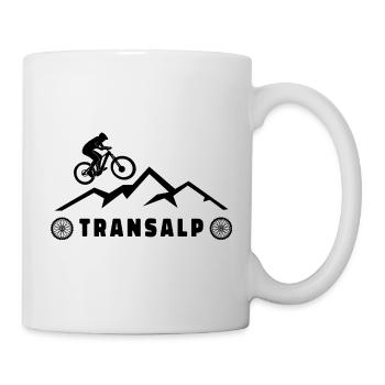 Transalp mit Fahrrad - Alpenüberquerung MTB Bike - Tasse - Weiß - Rechts