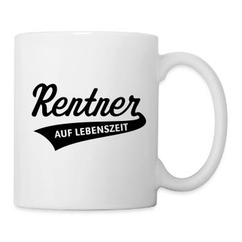 Rentner Auf Lebenszeit (Rente / Ruhestand / Black) - Tasse - Weiß - Rechts