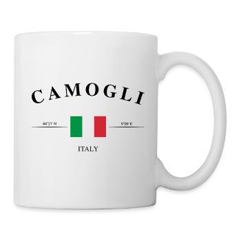 Camogli Côte Ligurie Coordonnées Voyage Souvenir - Mug blanc - blanc - Droite