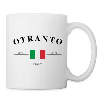 Otranto Italy coordinates holiday souvenir - Mug - white - Right