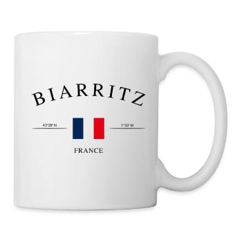 Biarritz Frankreich – Urlaub Souvenir & Geschenk - Tasse - Weiß - Rechts