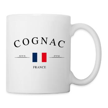 Cognac Frankreich – Urlaub Souvenir & Geschenk - Tasse - Weiß - Rechts