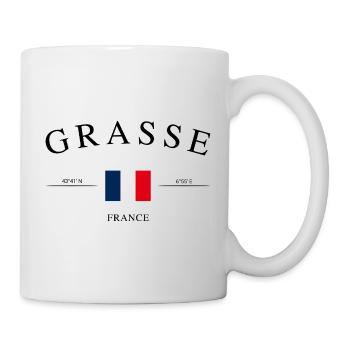 Grasse Frankreich – Urlaub Souvenir & Geschenk - Tasse - Weiß - Rechts