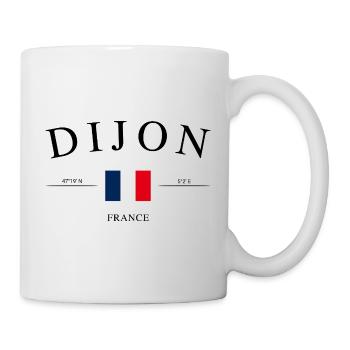 Dijon France – Souvenir et cadeau de Noël - Mug blanc - blanc - Droite