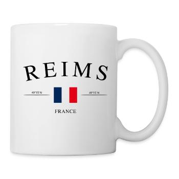 Reims Frankreich – Urlaub Souvenir & Geschenk - Tasse - Weiß - Rechts
