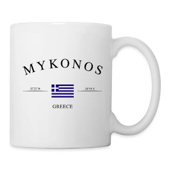Mykonos Greece – Holiday Souvenir & Gift - Mug - white - Right