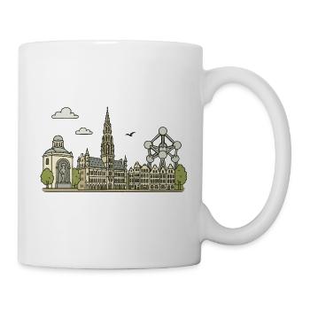 Brüssel Stadt - Tasse - Weiß - Rechts