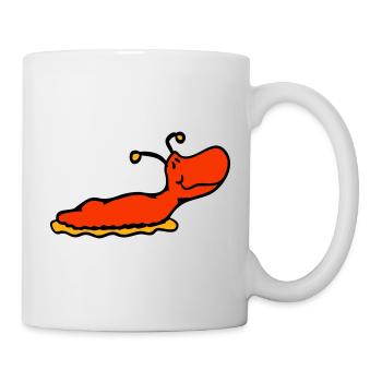 Slug snail without shell smiles - Mug - white - Right