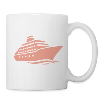 Minimalist Cruise Ship Silhouette Vacation - Mug - white - Right