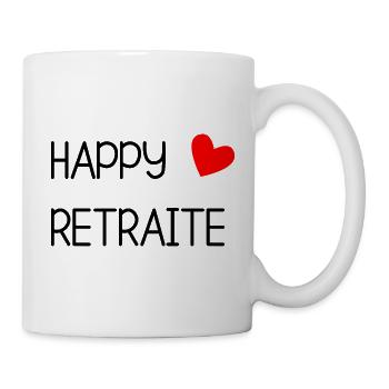 RETRAITE. RETRAITE. RETRAITEE. RETRAITE.  - Mug blanc - blanc - Droite