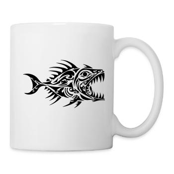 Fish Piranha Tribal - Mug - white - Right
