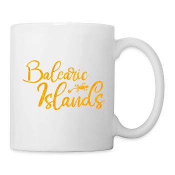Baleárische Inseln Schriftzug - Tasse - Weiß - Rechts