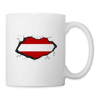 Drapeau de l’Autriche - Mug blanc - blanc - Droite