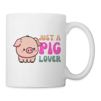Mignon cochon amoureux illustration pour la mode - Mug blanc - blanc - Droite