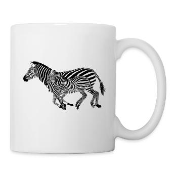 Zebra - Tasse - Weiß - Rechts