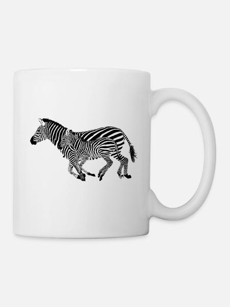 Zebra - Tasse - Weiß