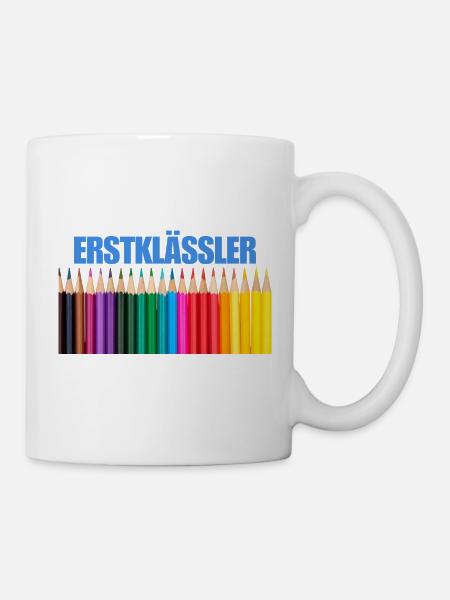 Erstklässler Buntstift Design - Tasse - Weiß