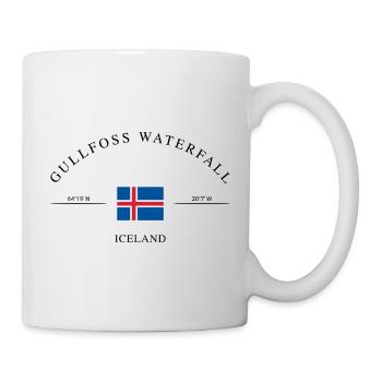 Gullfoss Island – Urlaub Souvenir & Geschenk - Tasse - Weiß - Rechts