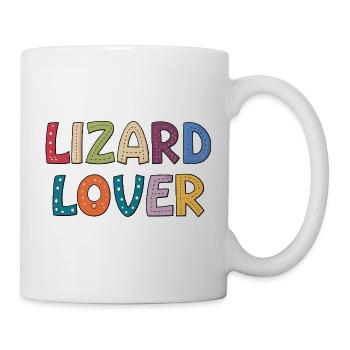 Colorful Lizard Lover Design for T-shirts - Mug - white - Right