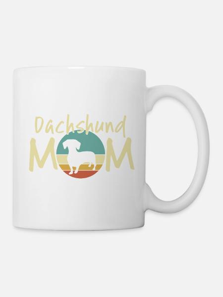 Teckel Lune Mère Design - Mug blanc - blanc