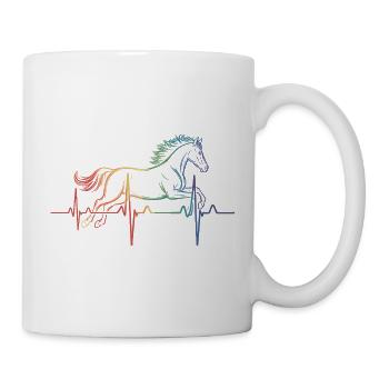 Pferd Heartbeat - Tasse - Weiß - Rechts