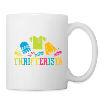 Thrift Shopper Thrifterista Thrift Store - Tasse - Weiß - Rechts