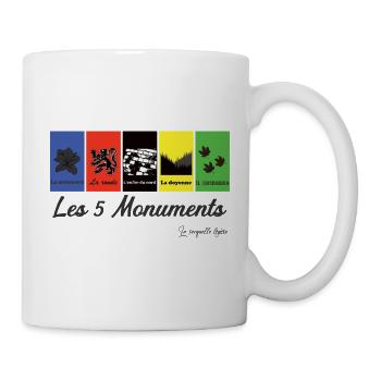 The 5 cycling monuments - Mug - white - Right
