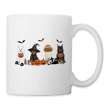 Hunde-Halloween - Tasse - Weiß - Rechts