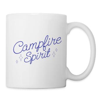 Lagerfeuer Abenteuer Schriftzug - Tasse - Weiß - Rechts