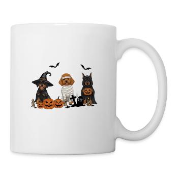 Hunde-Halloween - Tasse - Weiß - Rechts