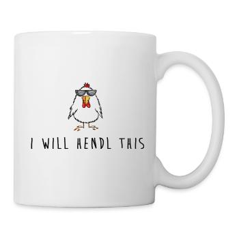 I will Hendl this – Funny pun chickens - Mug - white - Right