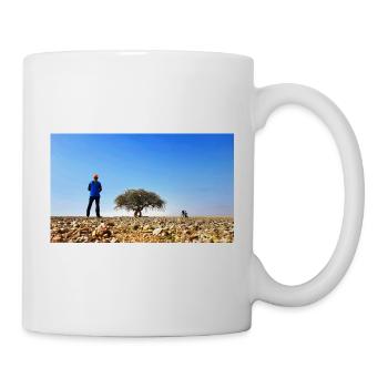 Explorateur solitaire avec arbre et vélo - Mug blanc - blanc - Droite