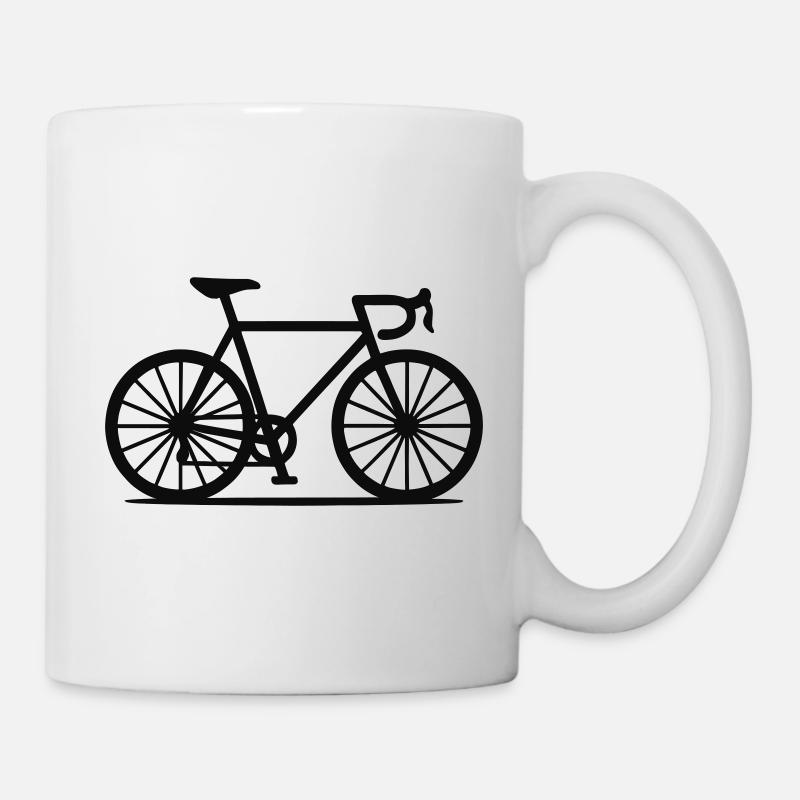 Rennrad Minimalismus - Tasse - Weiß