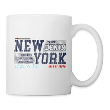 New Yorker Streetstyle Denim-Design - Tasse - Weiß - Rechts