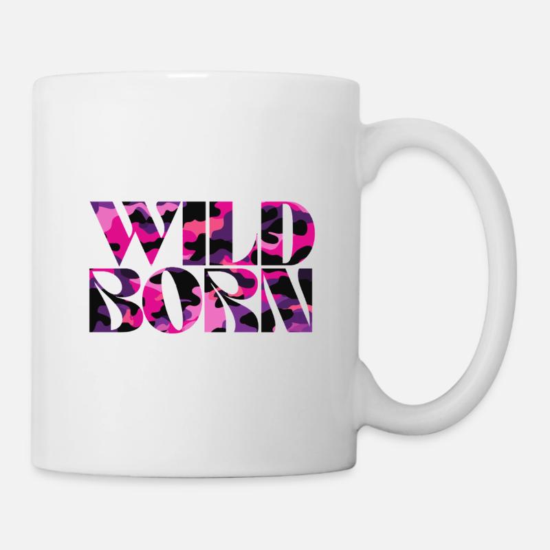 Camouflage Pink World Message Design - Mug - white