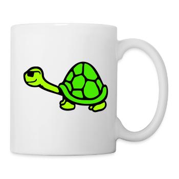 Lunettes de soleil tortue Cool Smiles Happy - Mug blanc - blanc - Droite