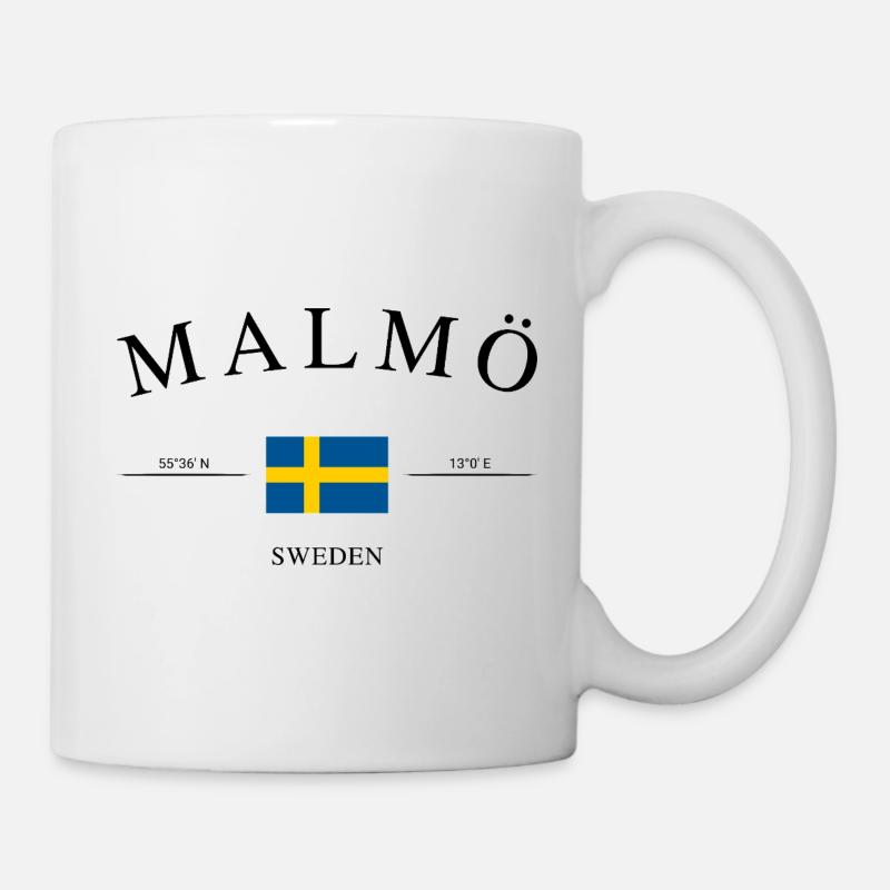 Malmö Schweden – Urlaub Souvenir & Geschenk - Tasse - Weiß