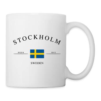 Stockholm, Suède – Souvenir et cadeau des Fêtes - Mug blanc - blanc - Droite