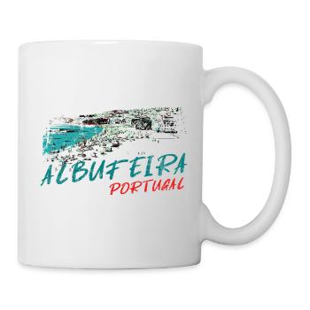 Albufeira Praia dos Barcos, Algarve, Portugal - Mug - white - Right