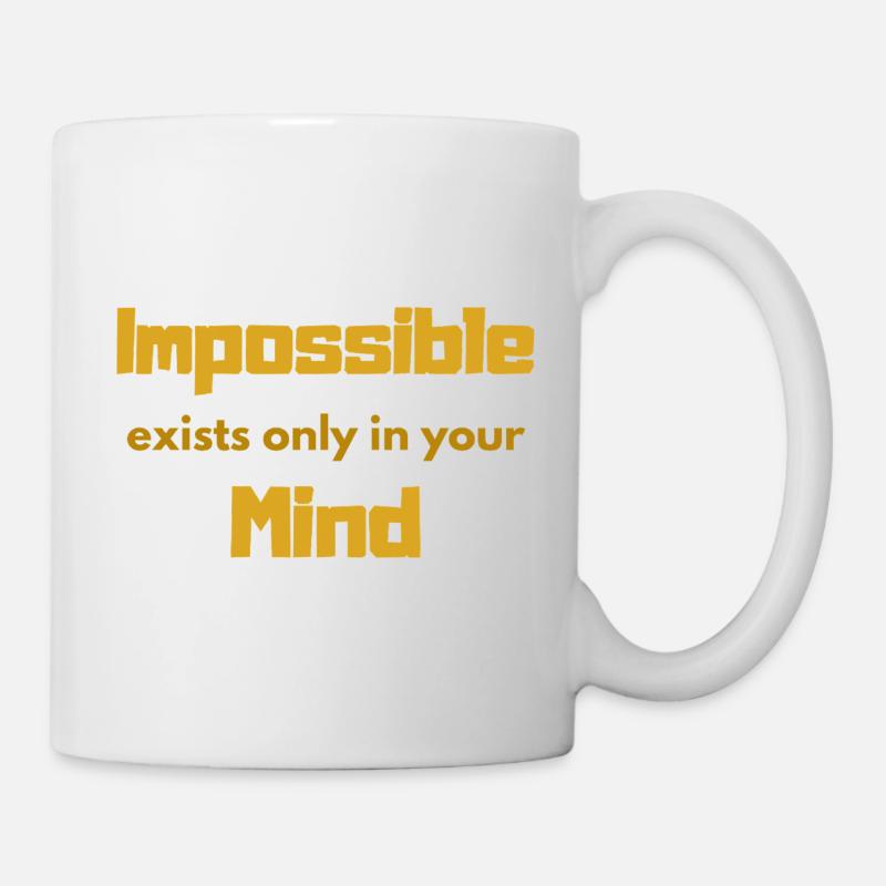 Unmögliche Denkweise Typografie - Tasse - Weiß